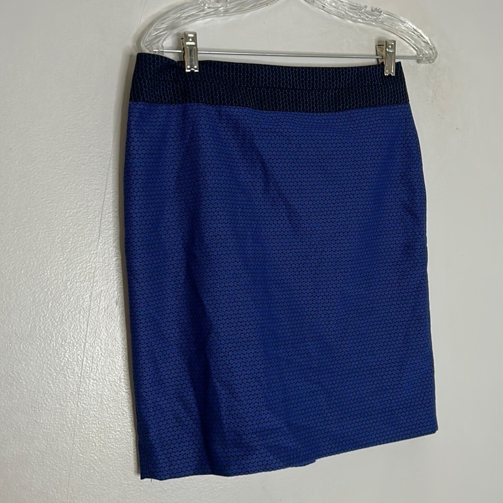 The limited pencil skirt short 6 Blue circle print